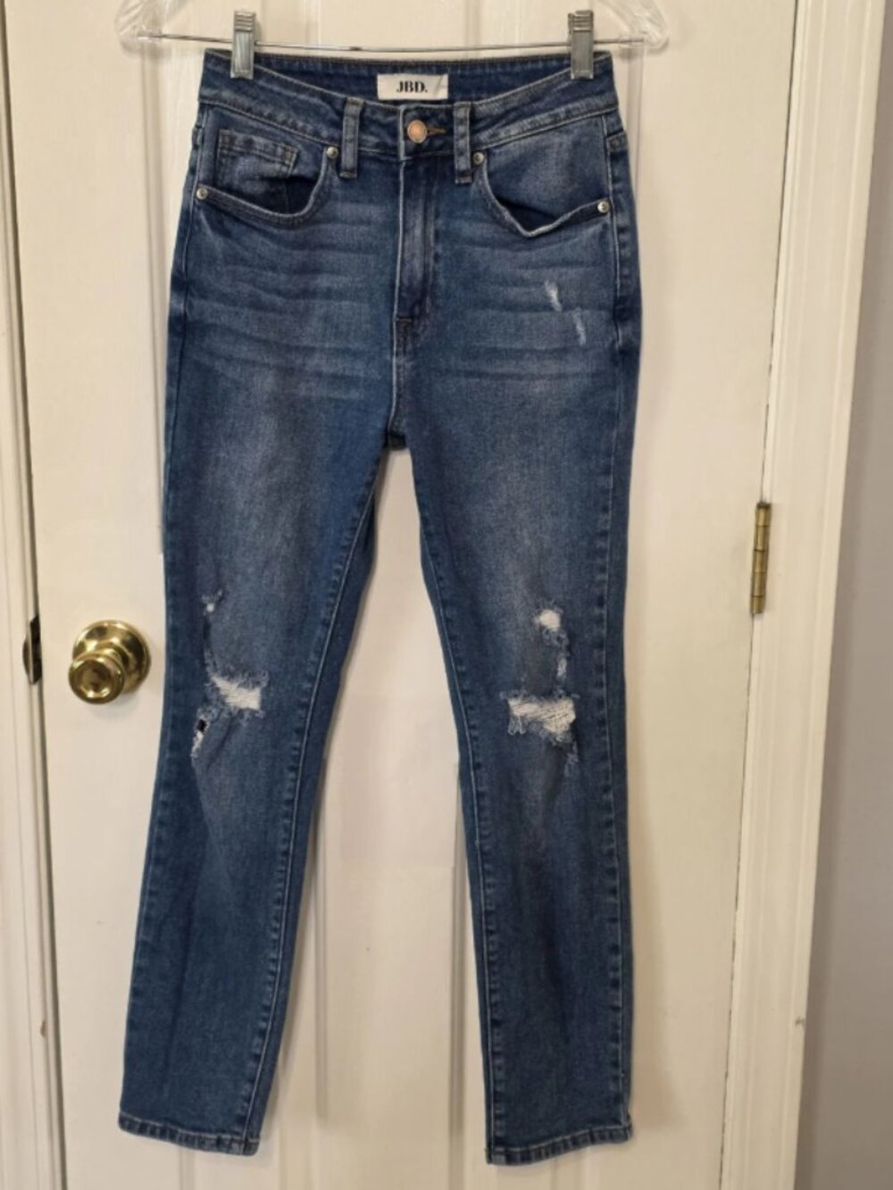 JBD Blue Distressed Skinny Jeans Size 23